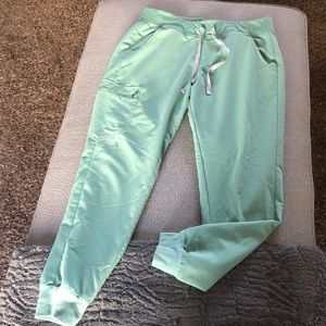 Figs Zamora Jade Green Joggers Scrubs Pants: L
